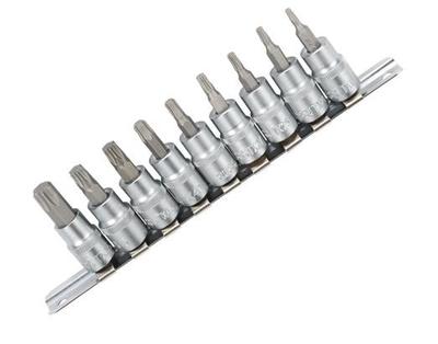 9 PCS Bit Socket Set (1/4")
