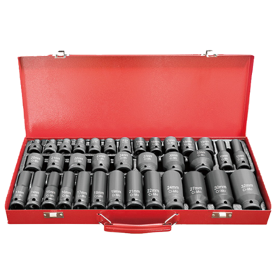1/2" DR 35pcs length short air impact sockets