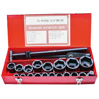 3/4" DR 26pcs air impact sockets